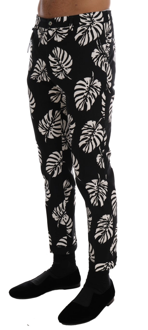 Παντελόνι Dolce &amp; Gabbana Slim Fit Leaf Print Ankle Pants