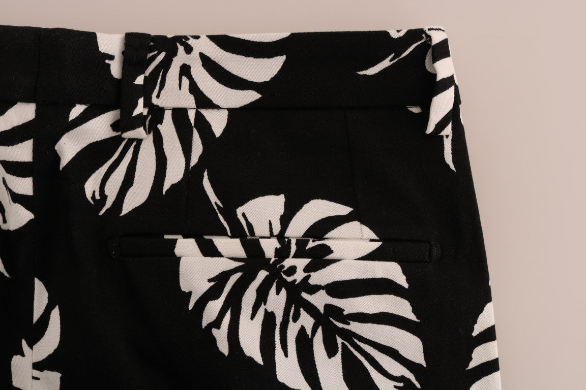 Παντελόνι Dolce &amp; Gabbana Slim Fit Leaf Print Ankle Pants