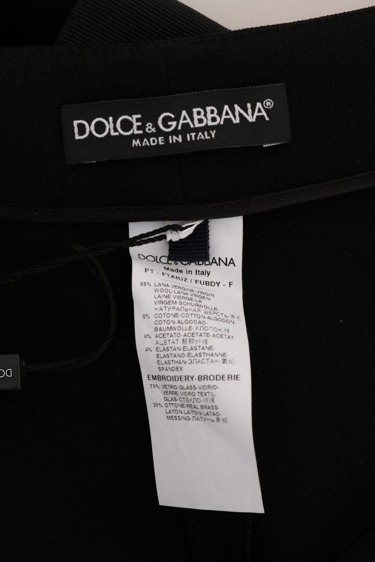 Κομψό ψηλόμεσο παντελόνι Dolce &amp; Gabbana με χρυσές λεπτομέρειες