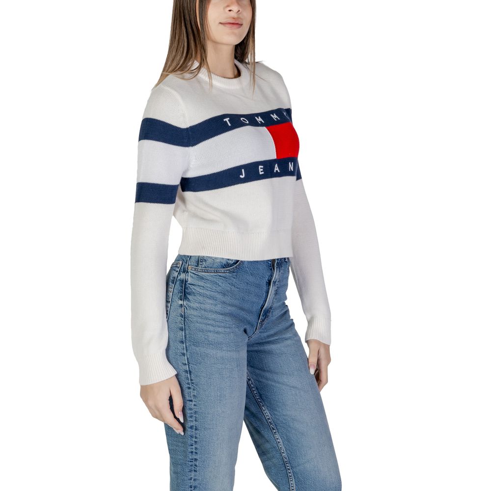 Tommy Hilfiger Jeans Λευκά Ριγενερατωμένα Μπλουζάκια & T-Shirt