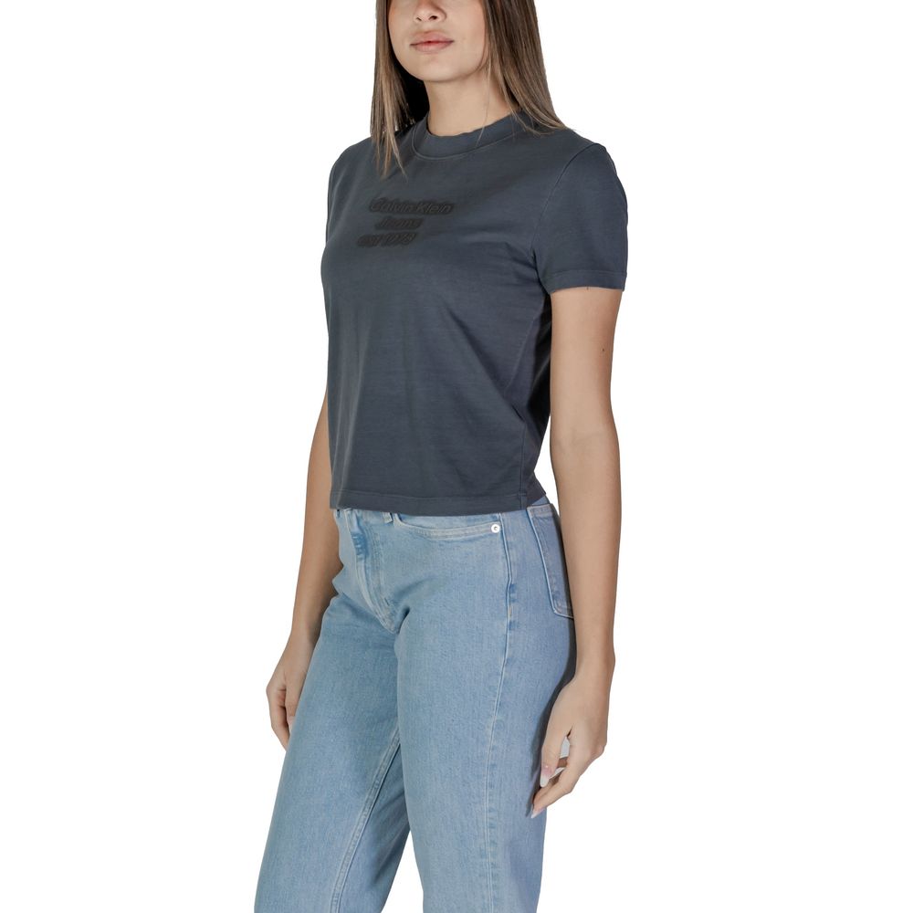 Calvin Klein Jeans Black Cotton Tops & T-Shirt