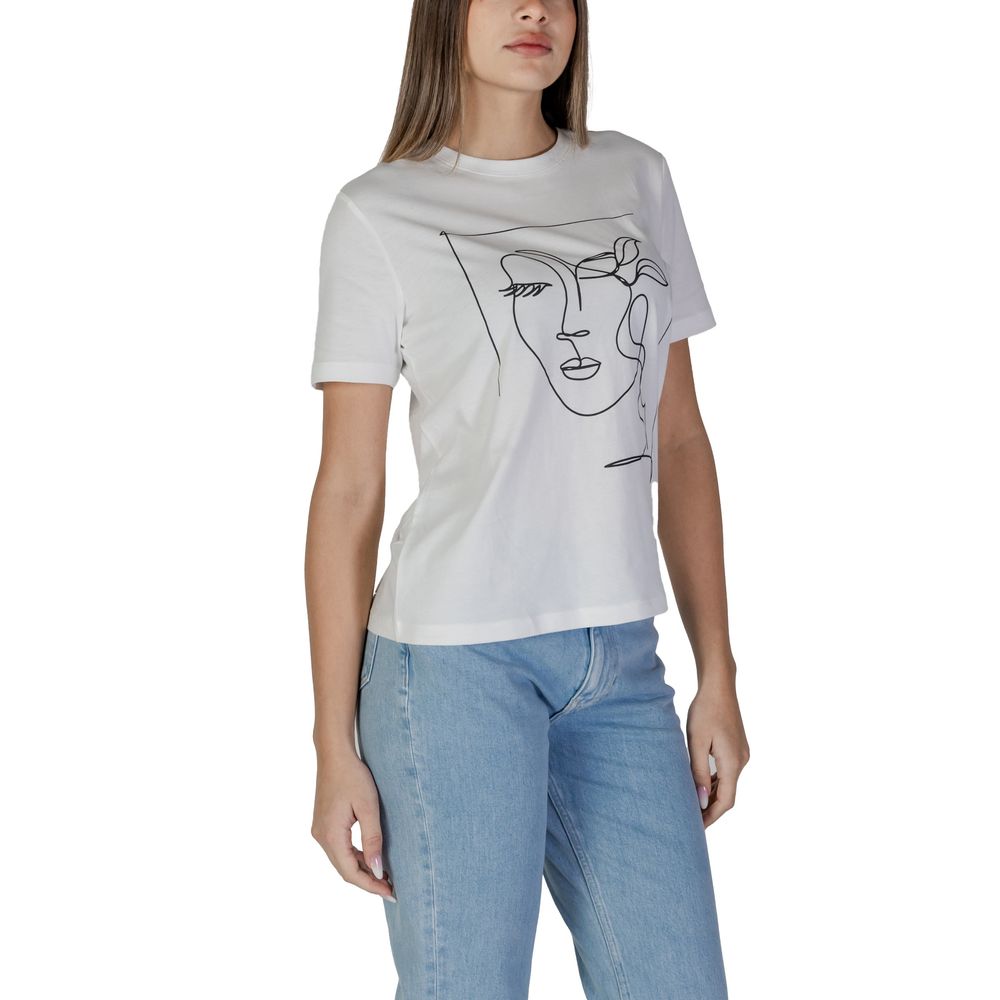 Vila Clothes Κρεμ Βαμβακερά Μπλουζάκια & T-Shirt