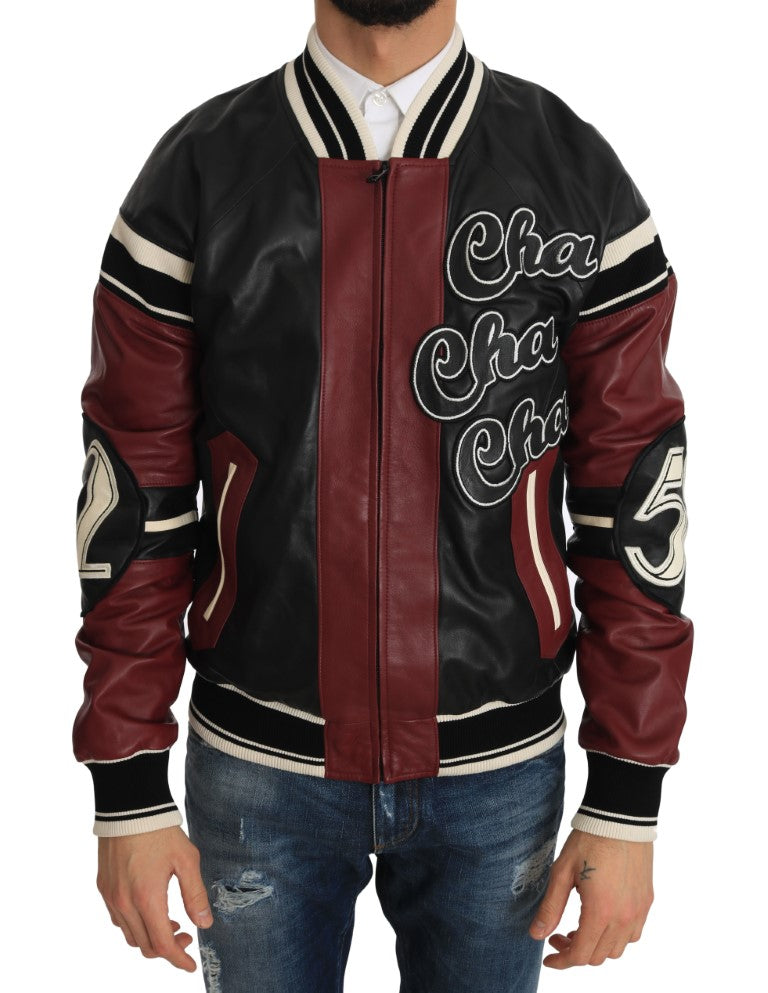 Dolce &amp; Gabbana Exquisite Sheepskin Leather Bomber Jacket