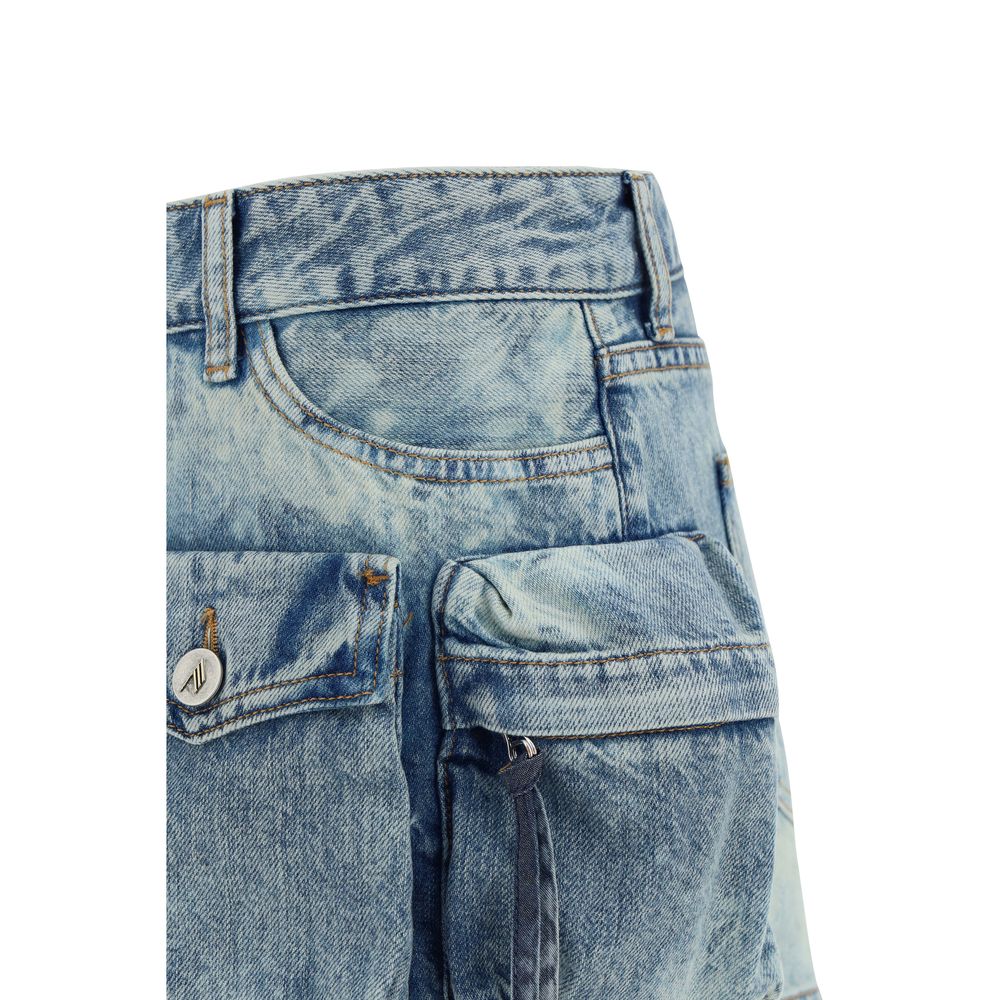 The Attico Denim Mini Skirt