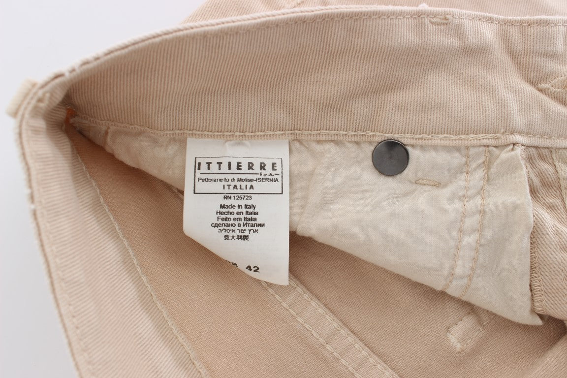 Τζιν Cavalli Beige Cotton Stretch Slim Fit