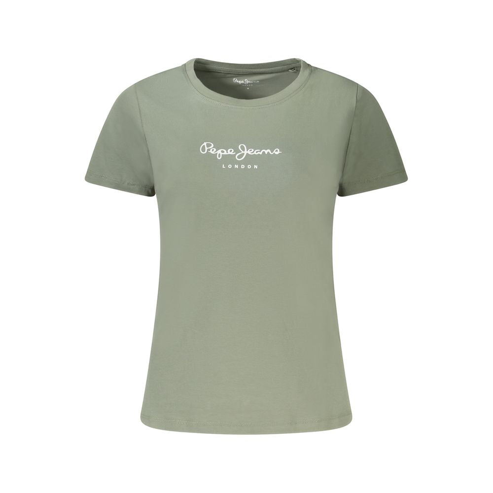 Pepe Jeans Green Cotton Women T-Shirt