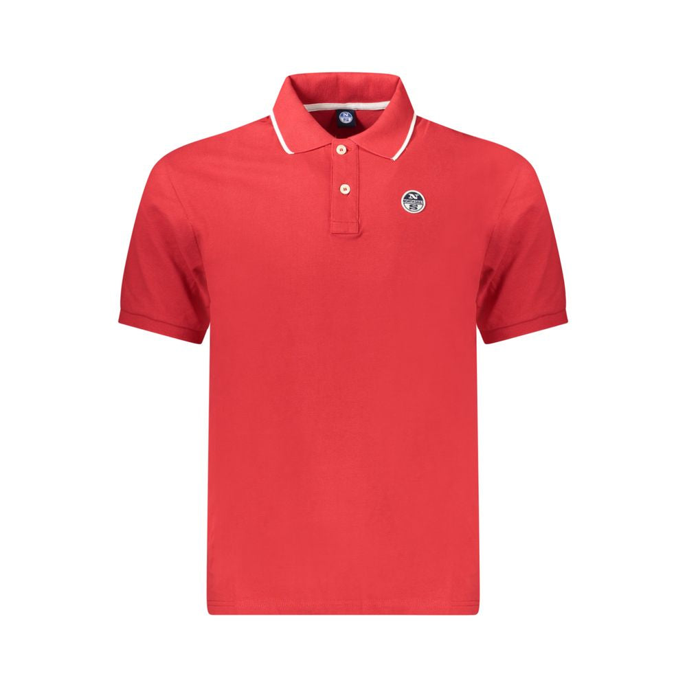 North Sails Red Cotton Men Polo Shirt