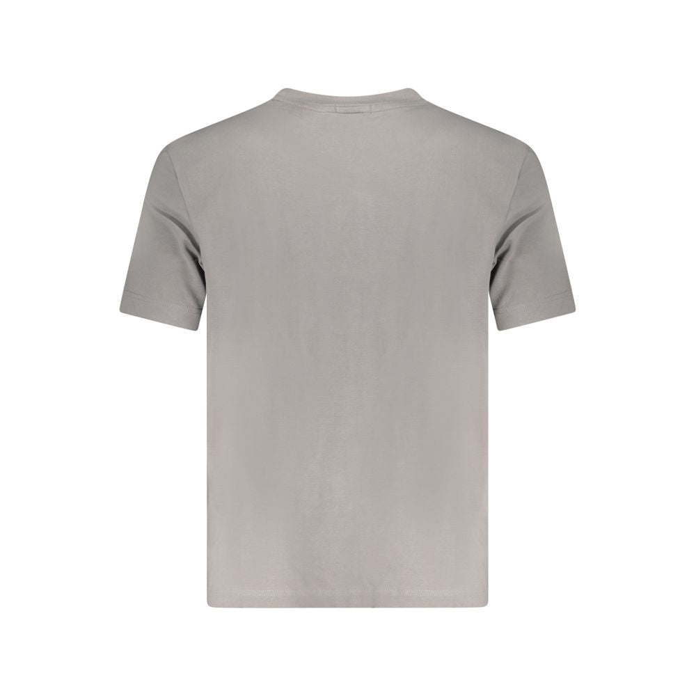 Hugo Boss Gray Cotton Men T-Shirt