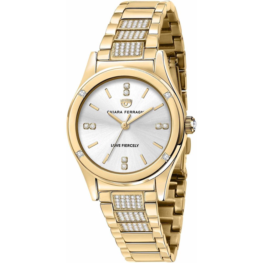 Chiara Ferragni Gold Stainless Steel Watch