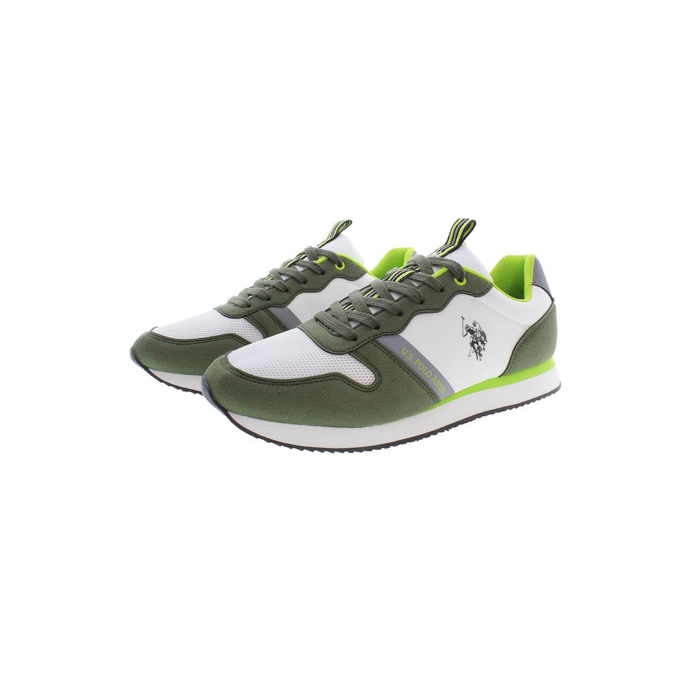 U.S. POLO ASSN. Green Polyester Men Sneaker