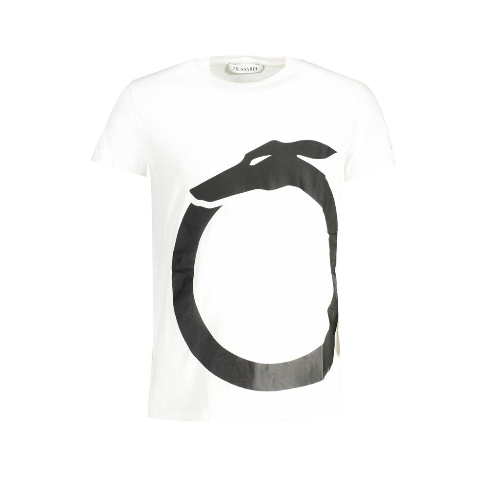 Trussardi Λευκό Βαμβακερό T-Shirt