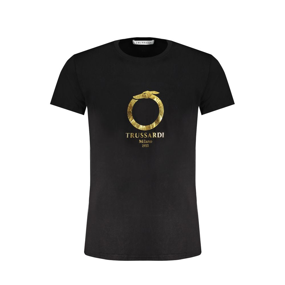 Trussardi Μαύρο Βαμβακερό T-shirt