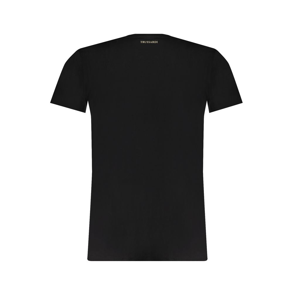 Trussardi Μαύρο Βαμβακερό T-shirt