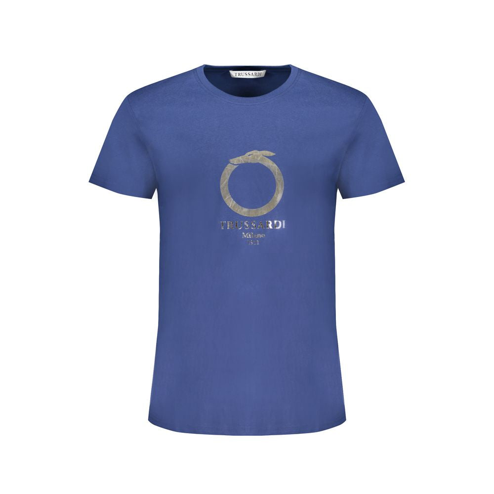 Trussardi Μπλε Βαμβακερό T-Shirt