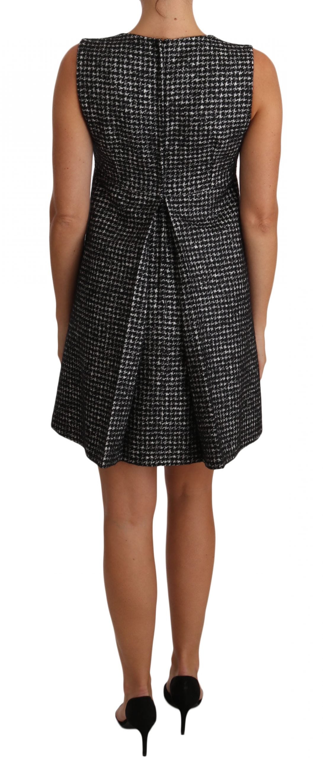 Φόρεμα Dolce &amp; Gabbana Houndstooth Floral Appliqué Shift