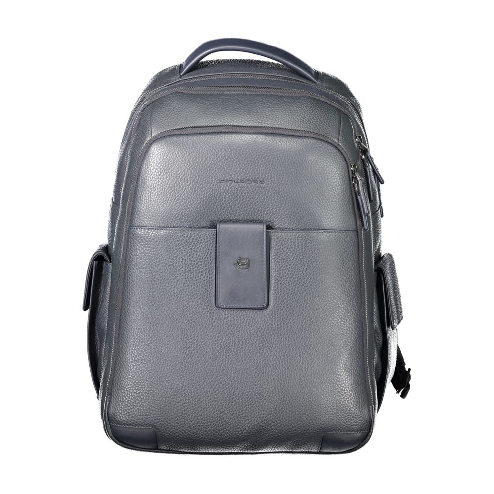 Piquadro Blue Leather Men Backpack