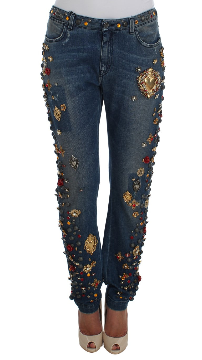 Οι Dolce &amp; Gabbana Enchanted Sicily Embellished Boyfriend Jeans