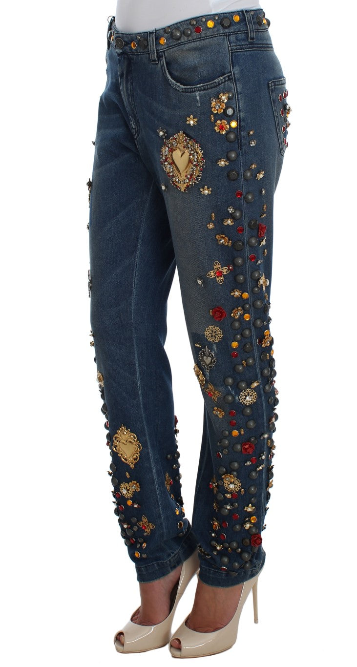 Οι Dolce &amp; Gabbana Enchanted Sicily Embellished Boyfriend Jeans