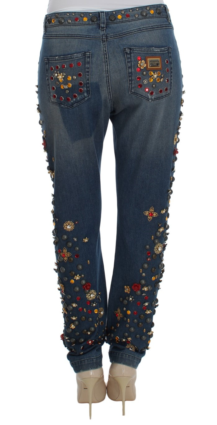 Οι Dolce &amp; Gabbana Enchanted Sicily Embellished Boyfriend Jeans