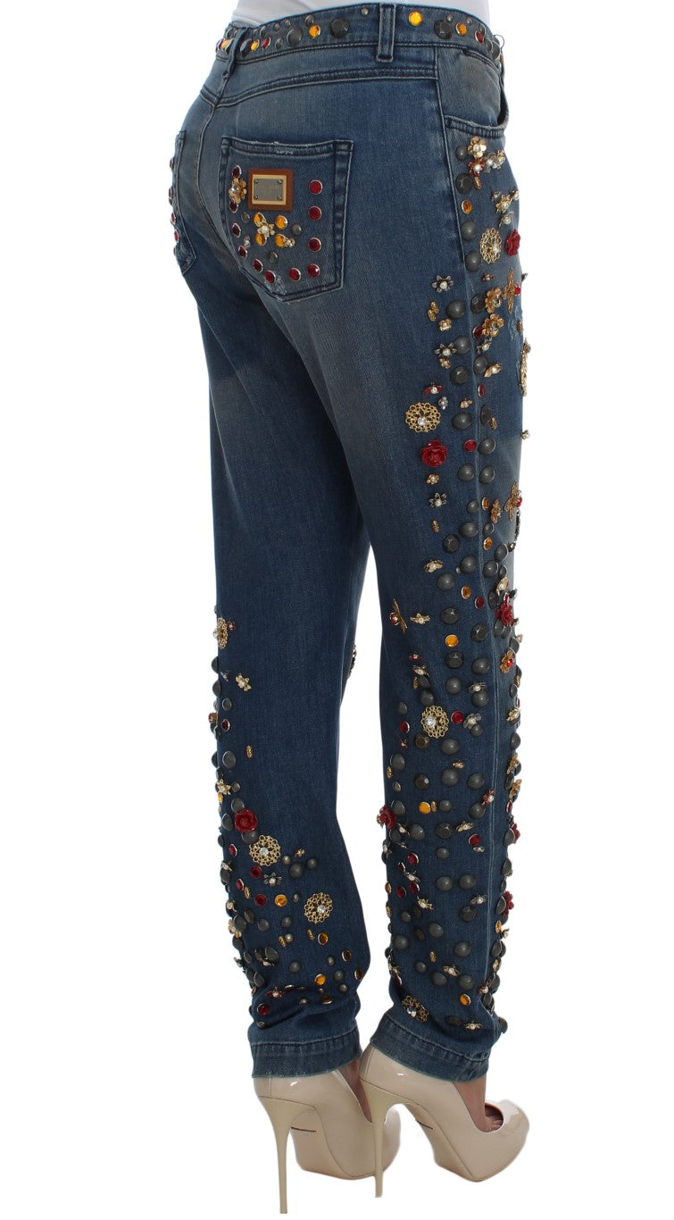 Οι Dolce &amp; Gabbana Enchanted Sicily Embellished Boyfriend Jeans