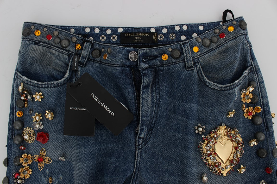 Οι Dolce &amp; Gabbana Enchanted Sicily Embellished Boyfriend Jeans