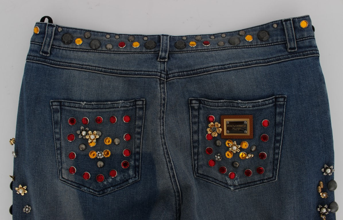 Οι Dolce &amp; Gabbana Enchanted Sicily Embellished Boyfriend Jeans