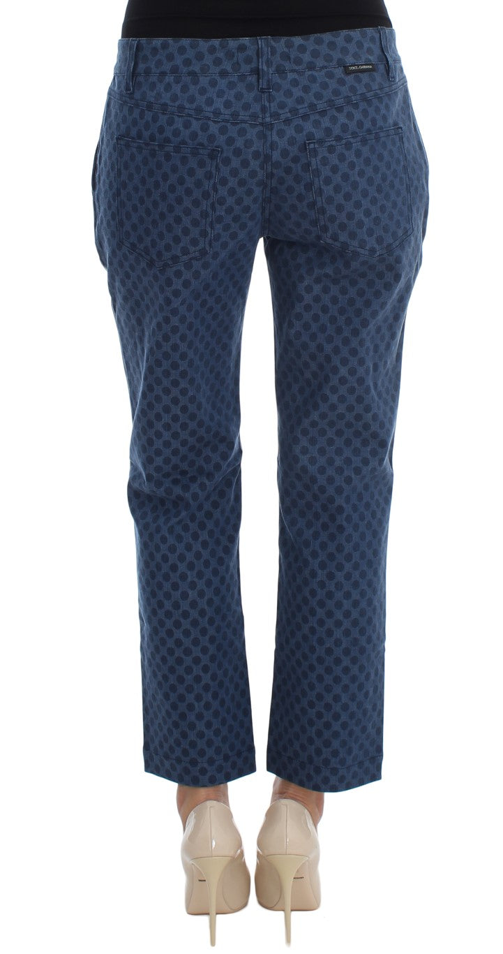 Dolce &amp; Gabbana Polka Dotted Capri Stretch Jeans