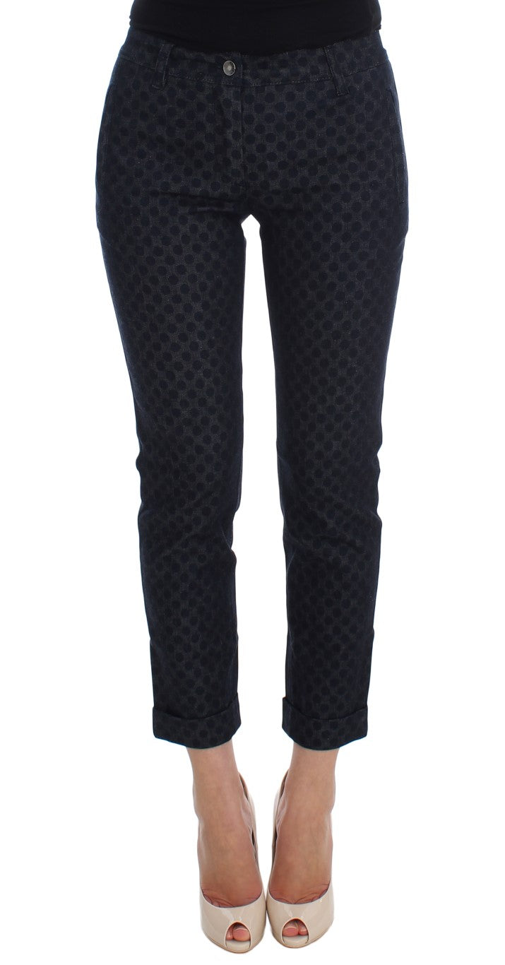 Dolce &amp; Gabbana Chic Polka Dotted Capris Jeans