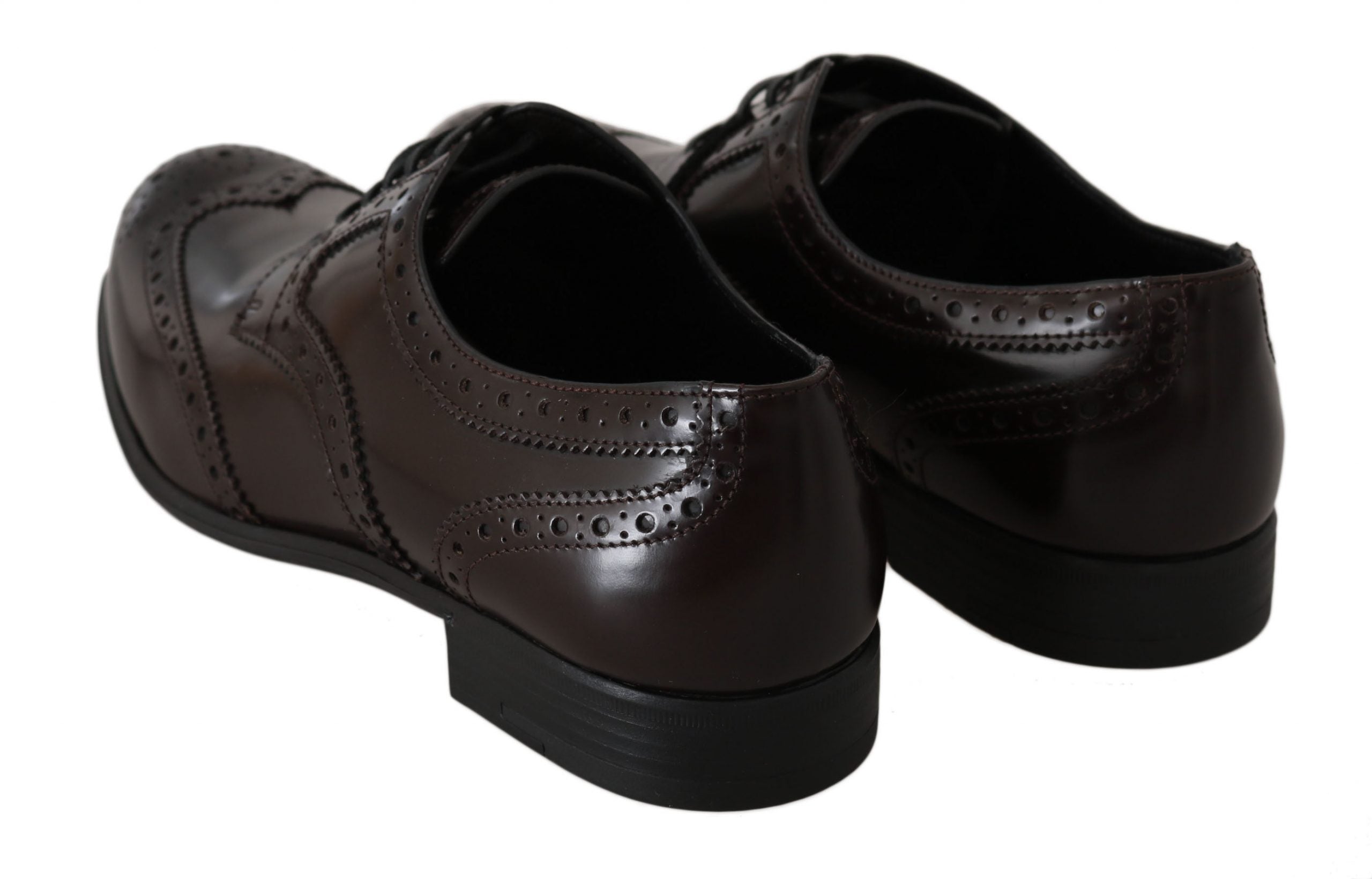 Dolce &amp; Gabbana Κομψά καφέ δερμάτινα Oxford Flats