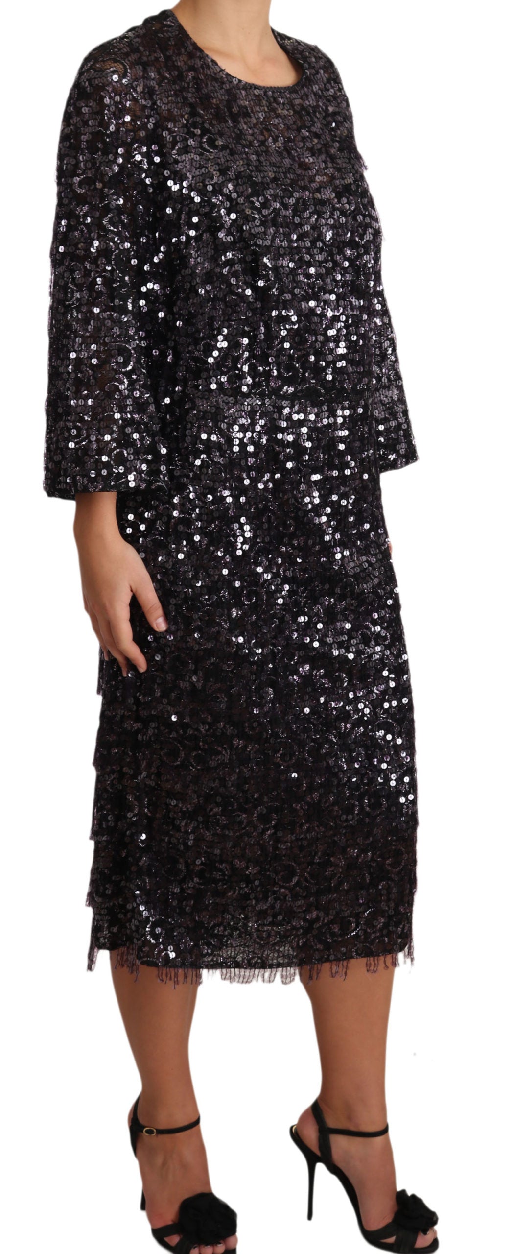 Dolce &amp; Gabbana Sequined Shift Midi Φόρεμα – Διαχρονική κομψότητα