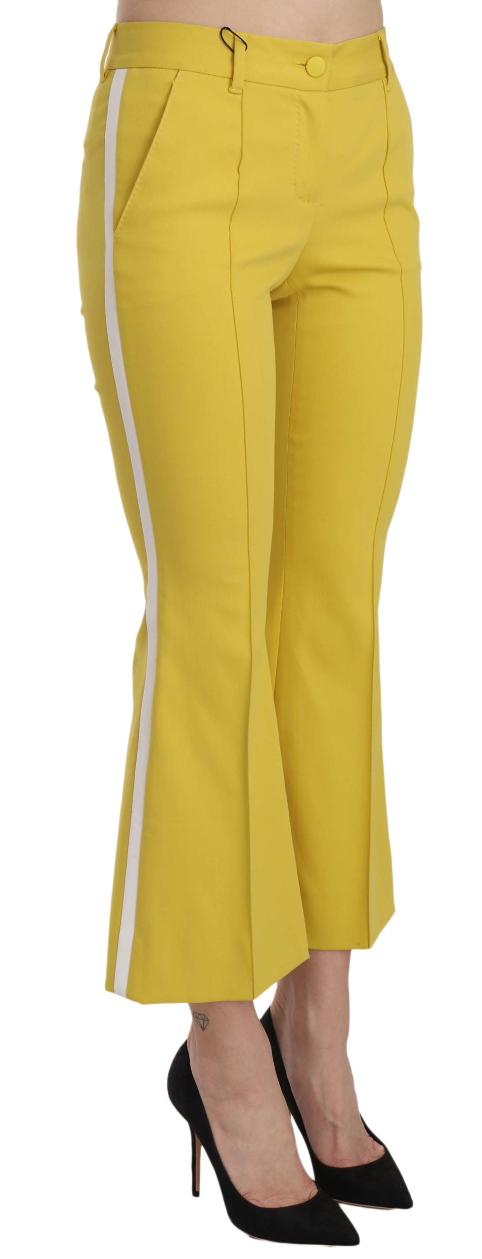 Dolce &amp; Gabbana Chic Yellow Flare παντελόνι για κομψές βραδιές