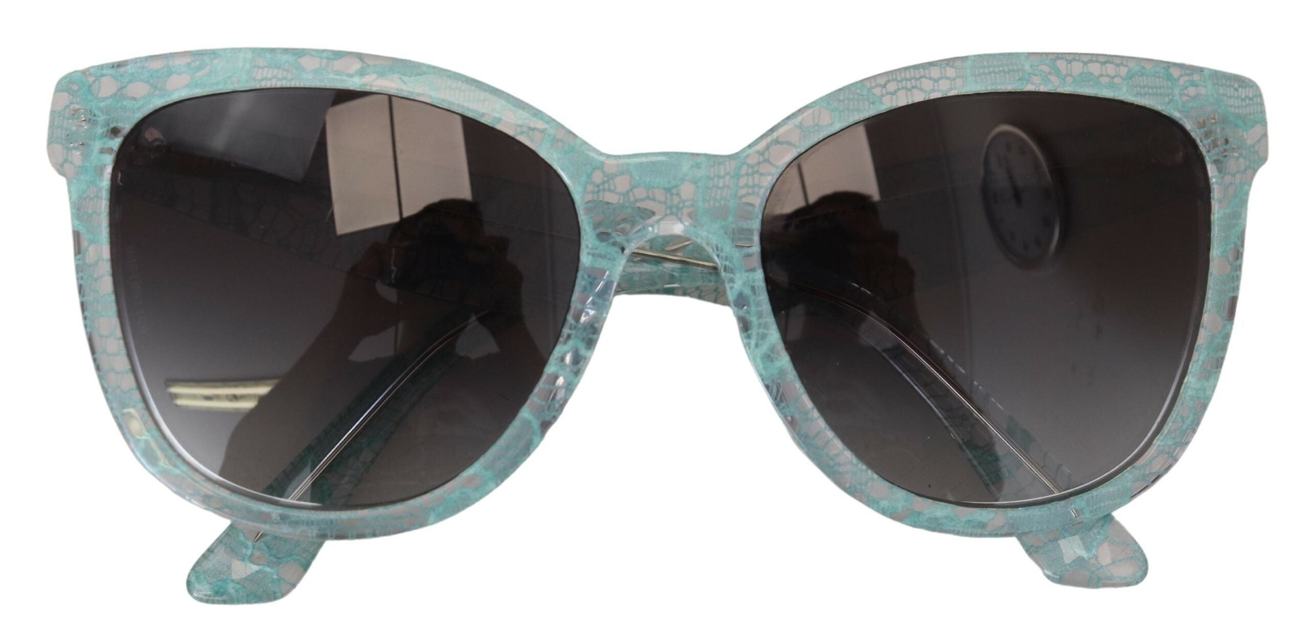 Dolce & Gabbana Elegant Blue Lace Detail Sunglasses