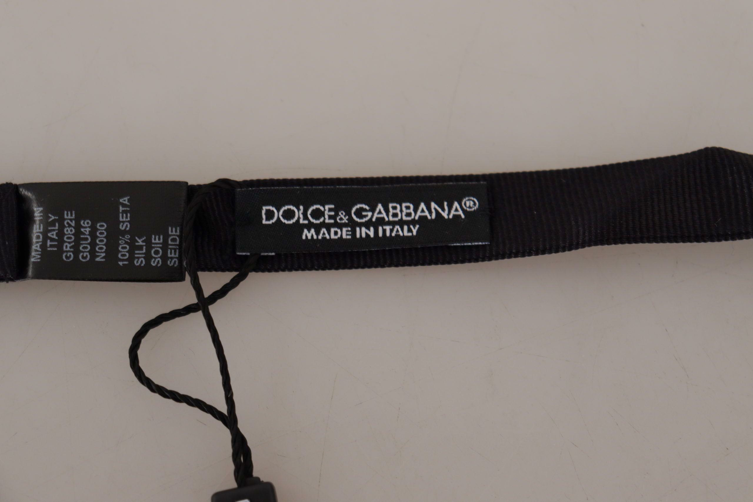 Κομψό μαύρο μεταξωτό παπιγιόν Dolce &amp; Gabbana