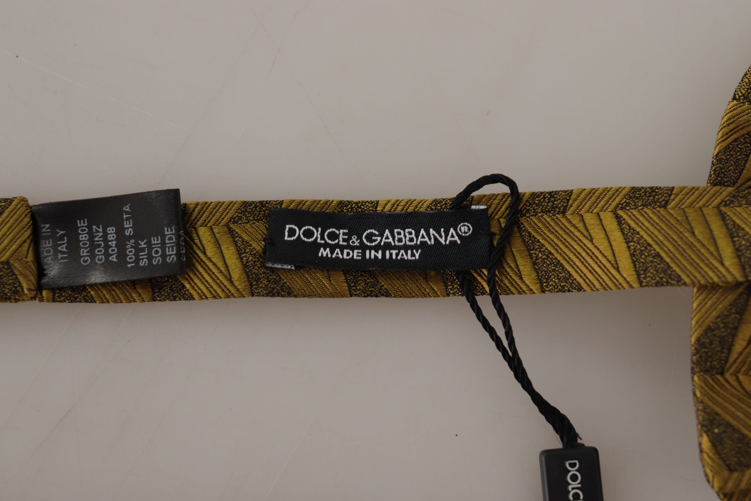 Κομψό χρυσό μεταξωτό παπιγιόν Dolce &amp; Gabbana