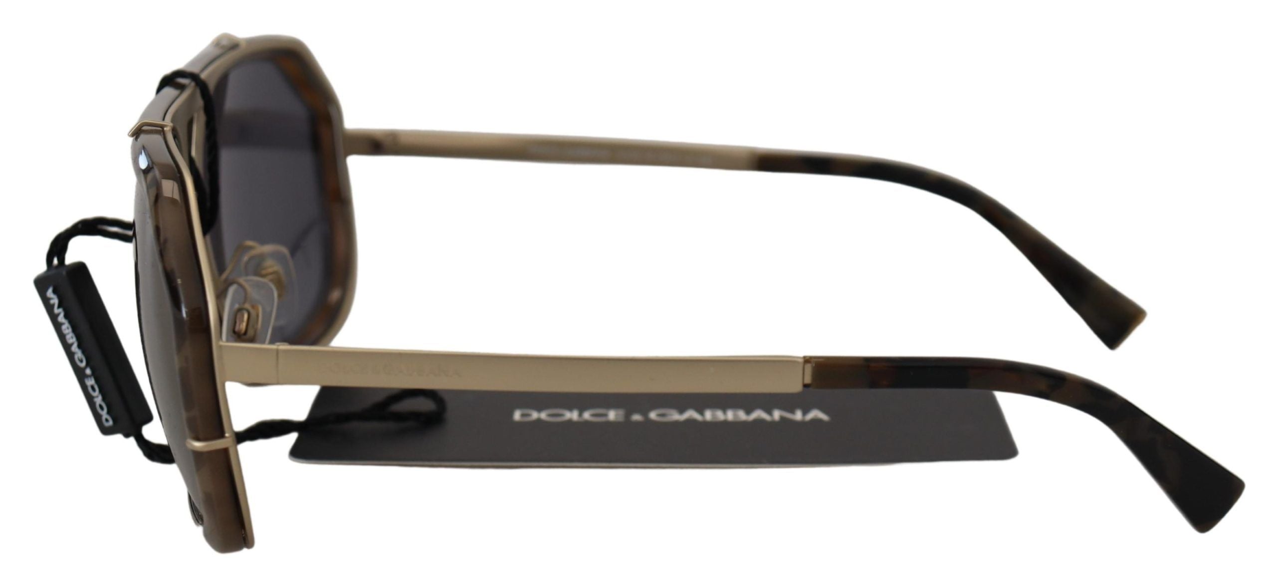 Dolce &amp; Gabbana Chic Aviator Mirrored καφέ γυαλιά ηλίου