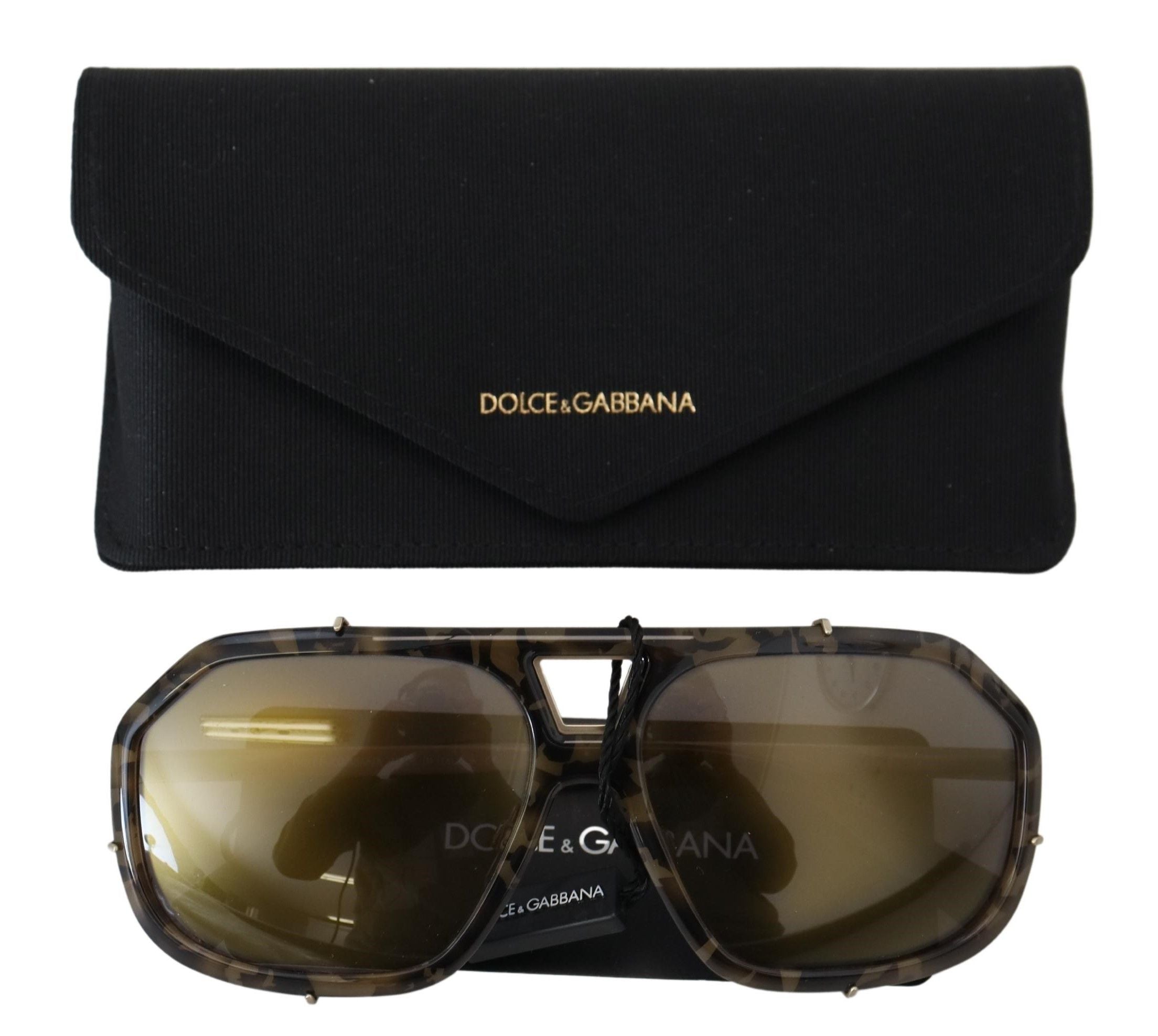 Dolce &amp; Gabbana Chic Aviator Mirrored καφέ γυαλιά ηλίου