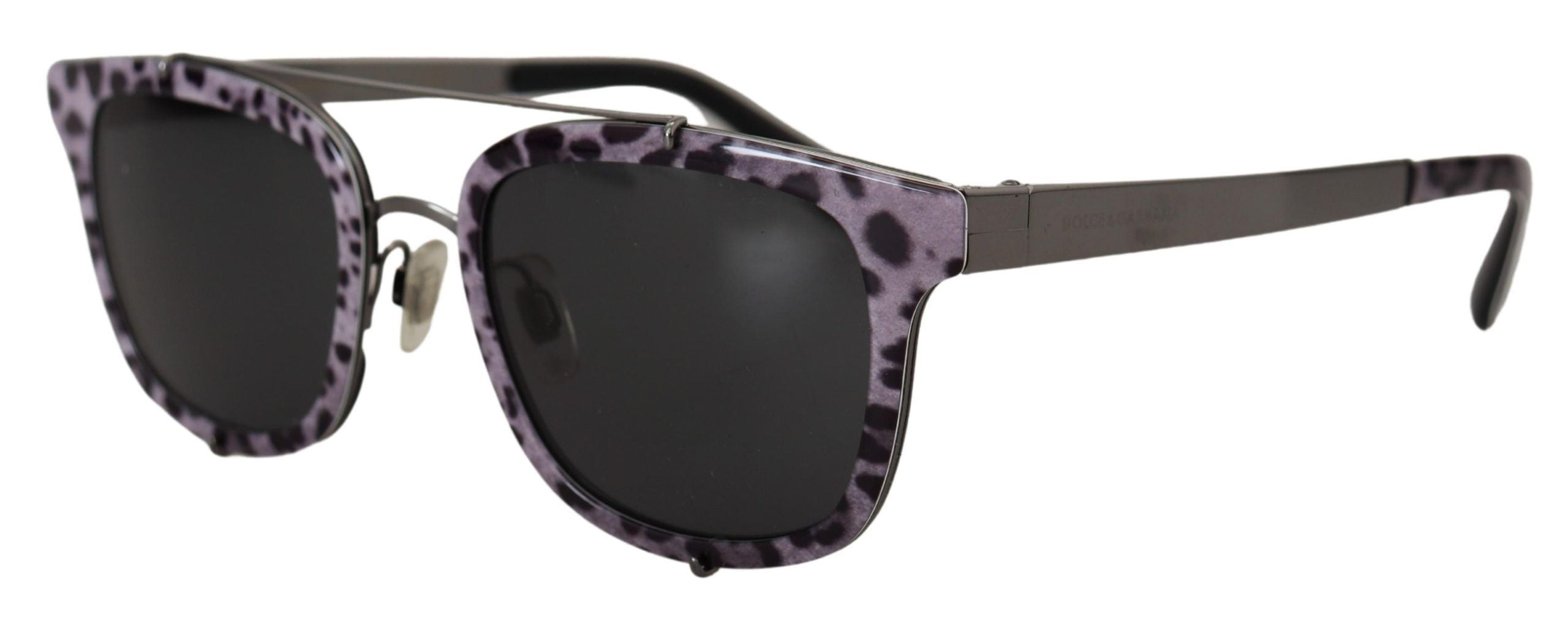 Γυαλιά ηλίου με μεταλλικό σκελετό Dolce &amp; Gabbana Chic Purple Lens