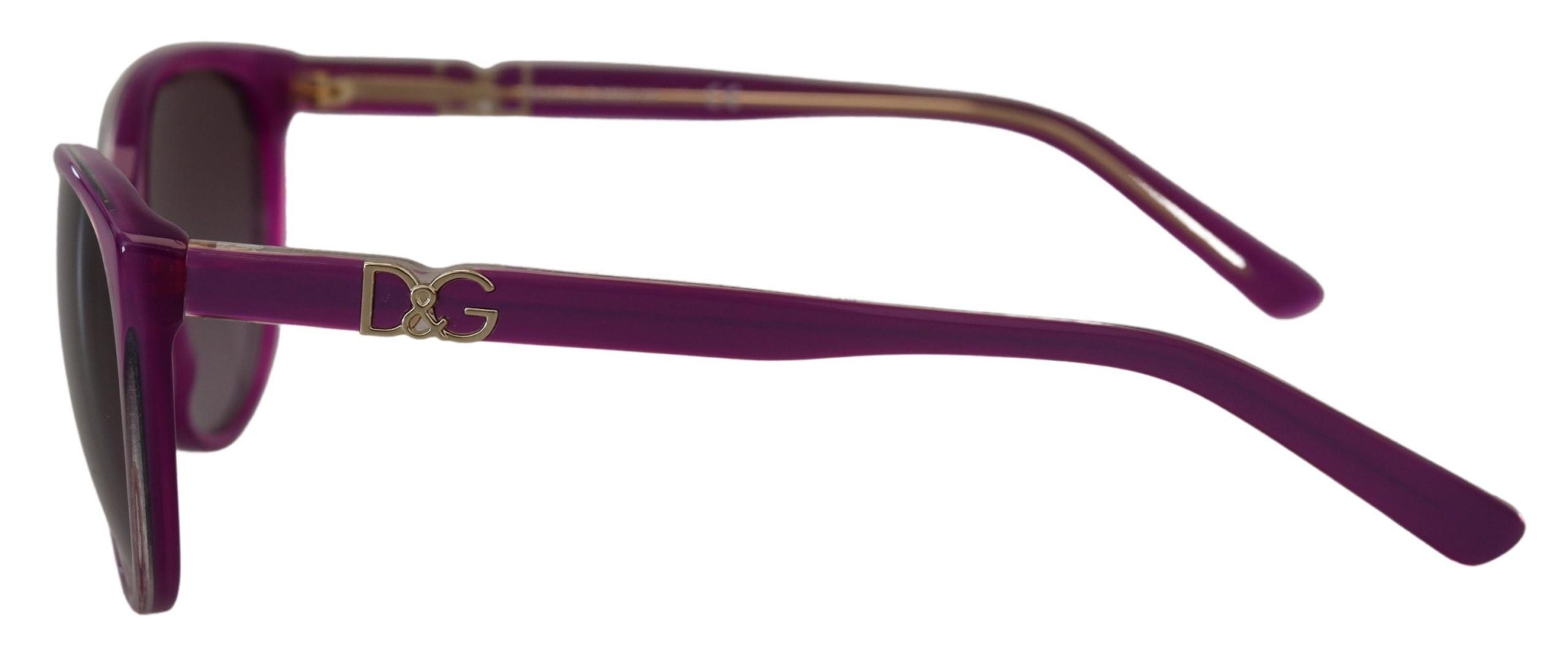 Στρογγυλά γυαλιά ηλίου Dolce &amp; Gabbana Chic Purple Acetate