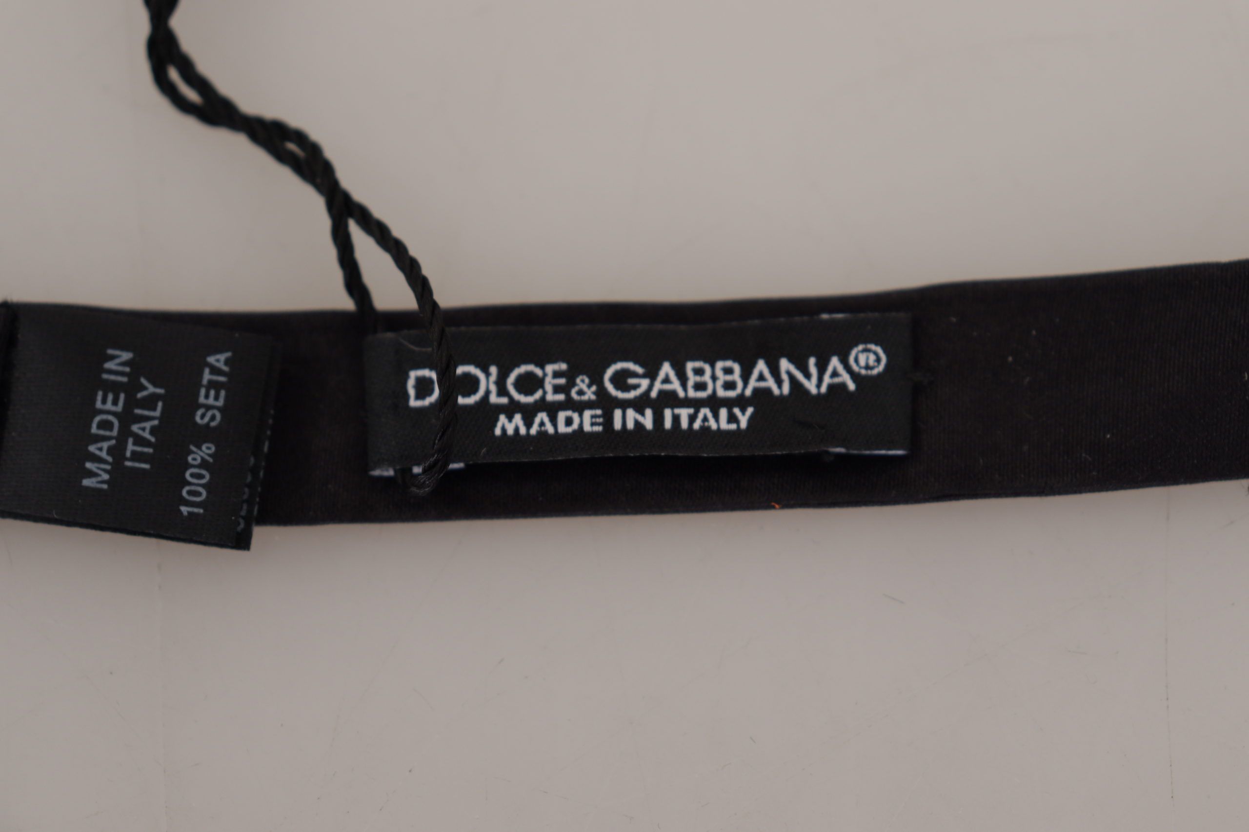 Κομψό μαύρο μεταξωτό παπιγιόν Dolce &amp; Gabbana