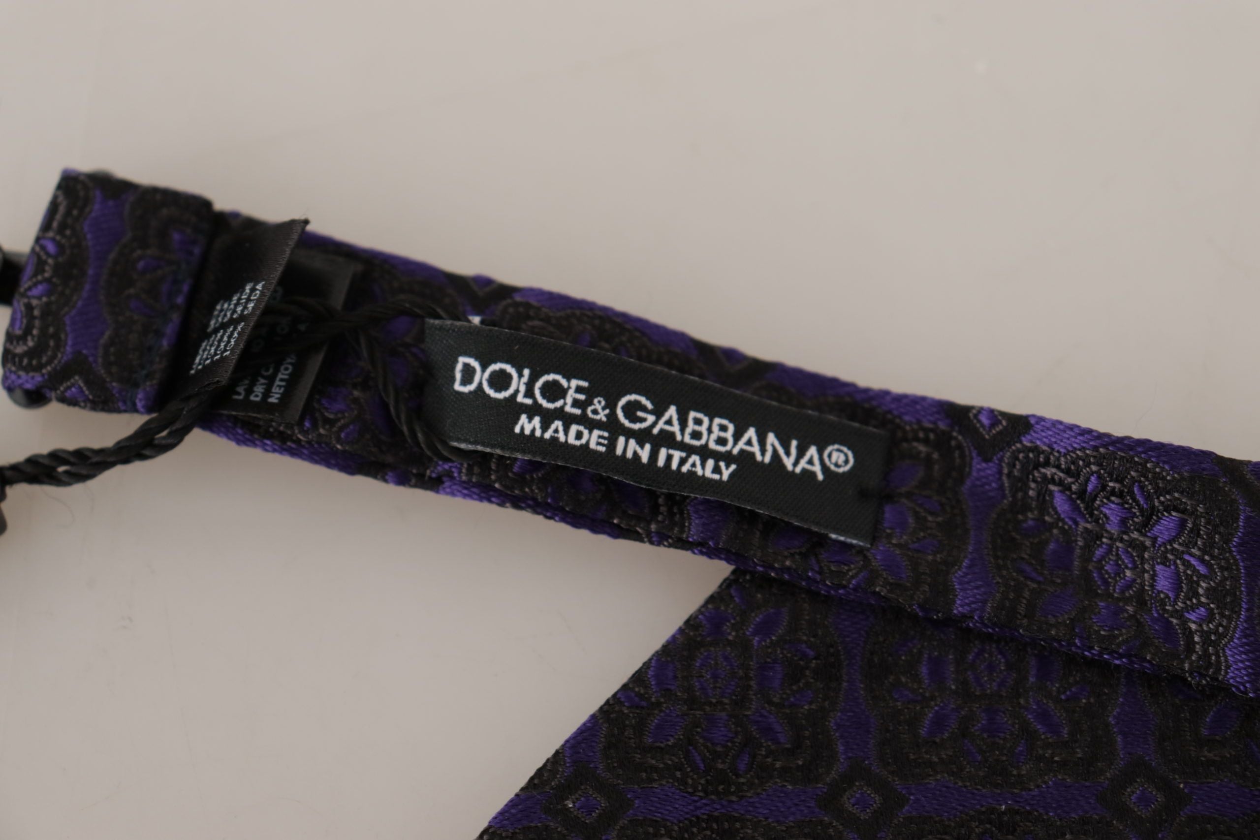 Κομψό Μπλε γεωμετρικό μεταξωτό παπιγιόν Dolce &amp; Gabbana