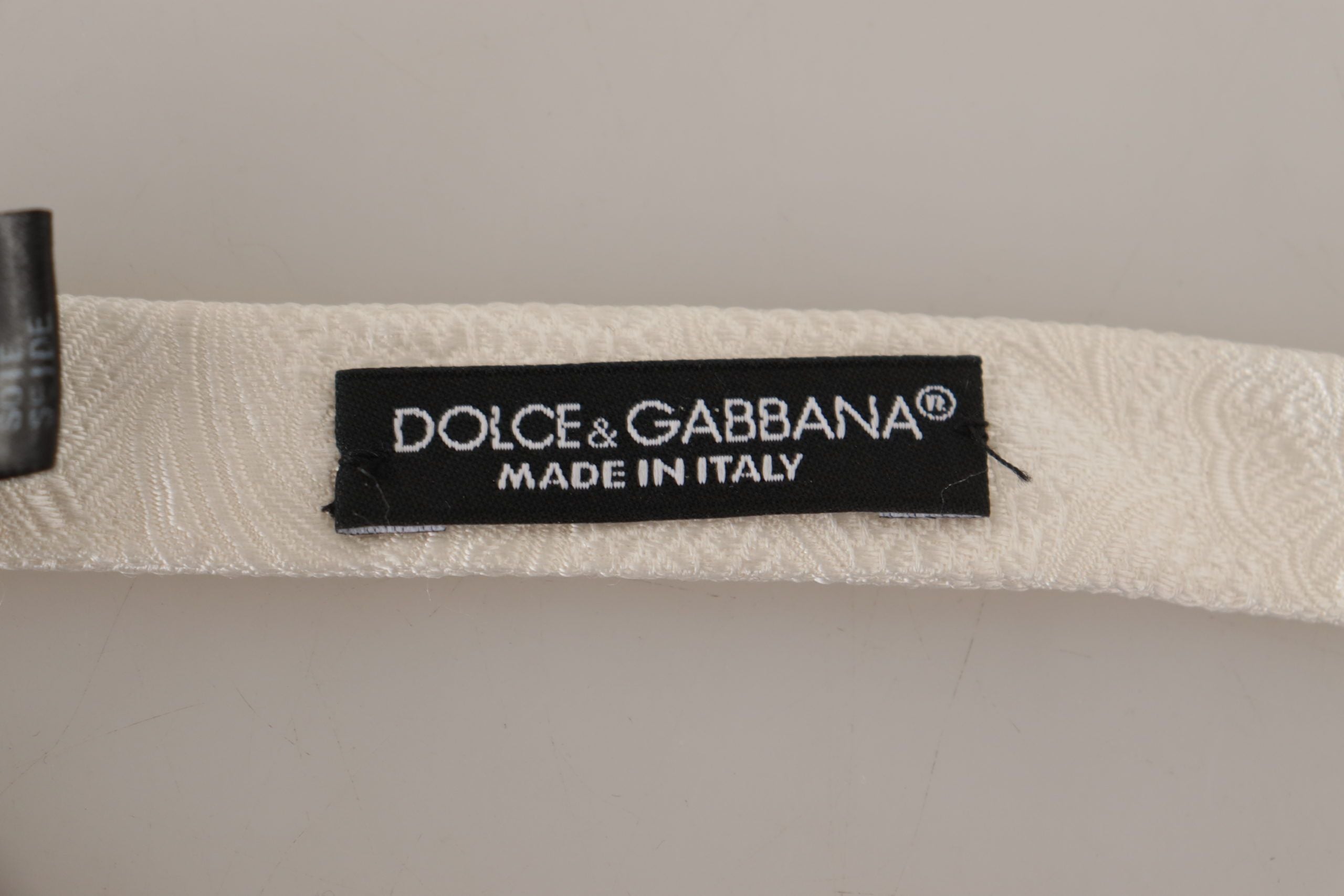 Κομψό λευκό μεταξωτό παπιγιόν Dolce &amp; Gabbana