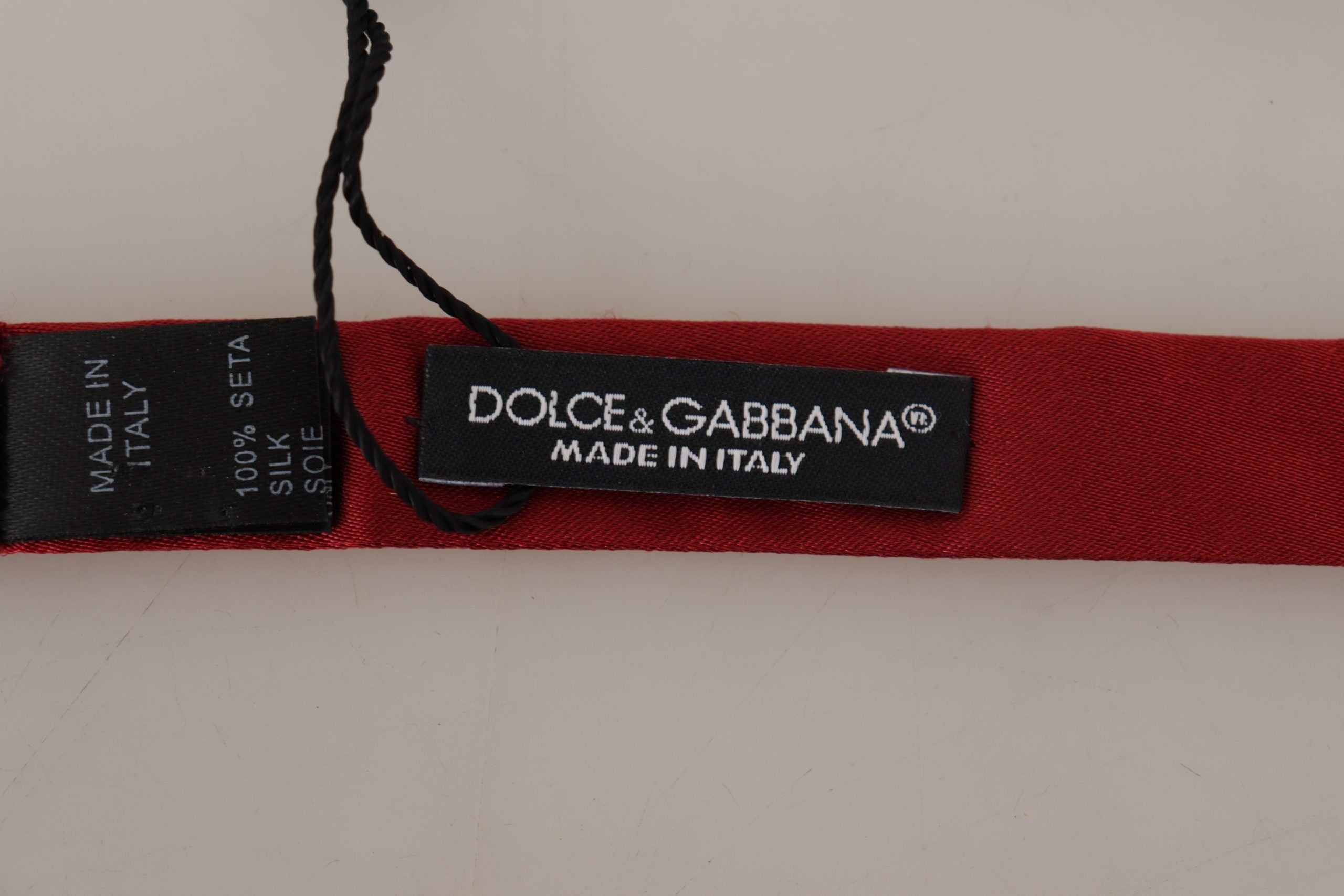 Κομψό μεταξωτό κόκκινο παπιγιόν Dolce &amp; Gabbana