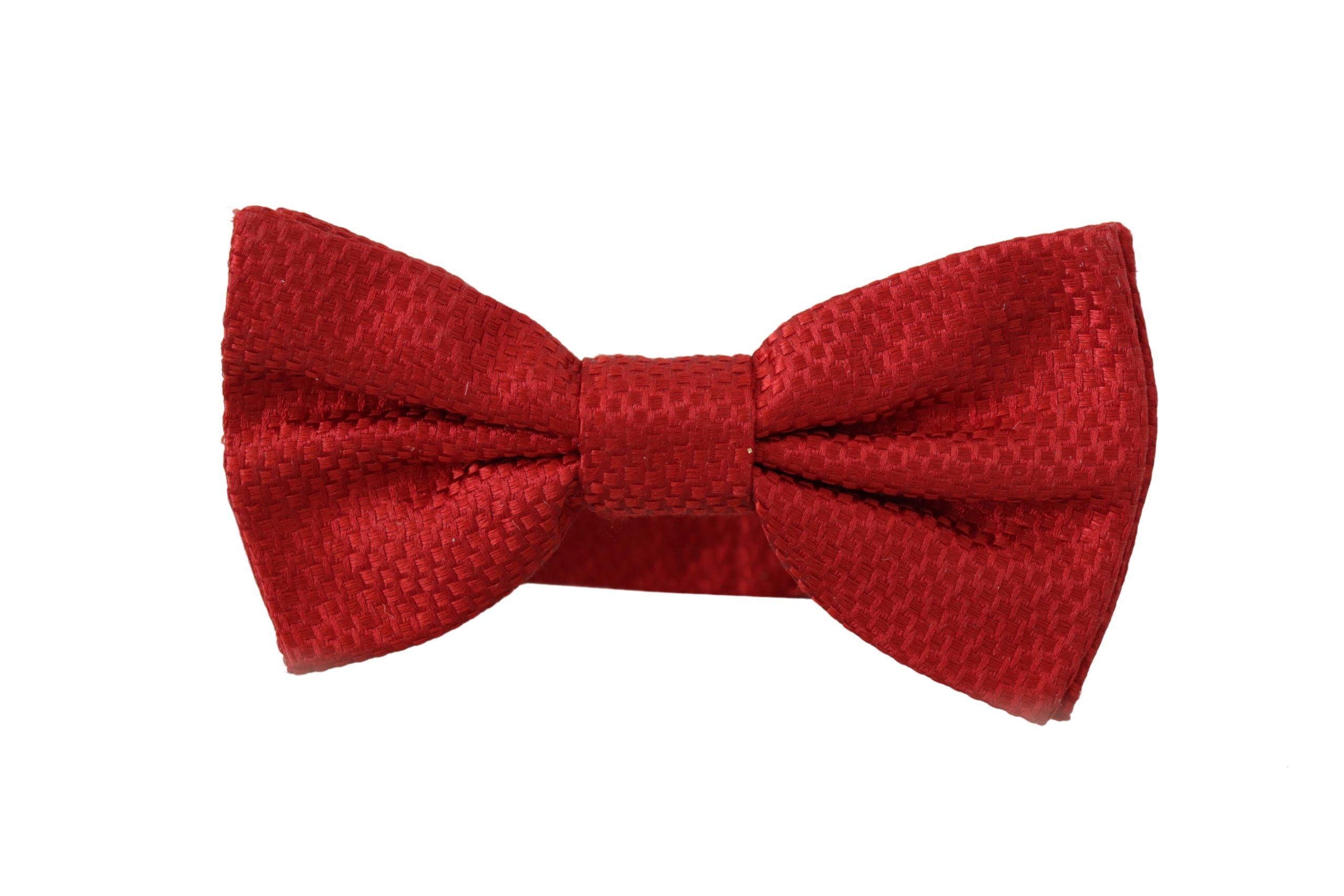 Dolce & Gabbana Elegant Red Silk Bow Tie