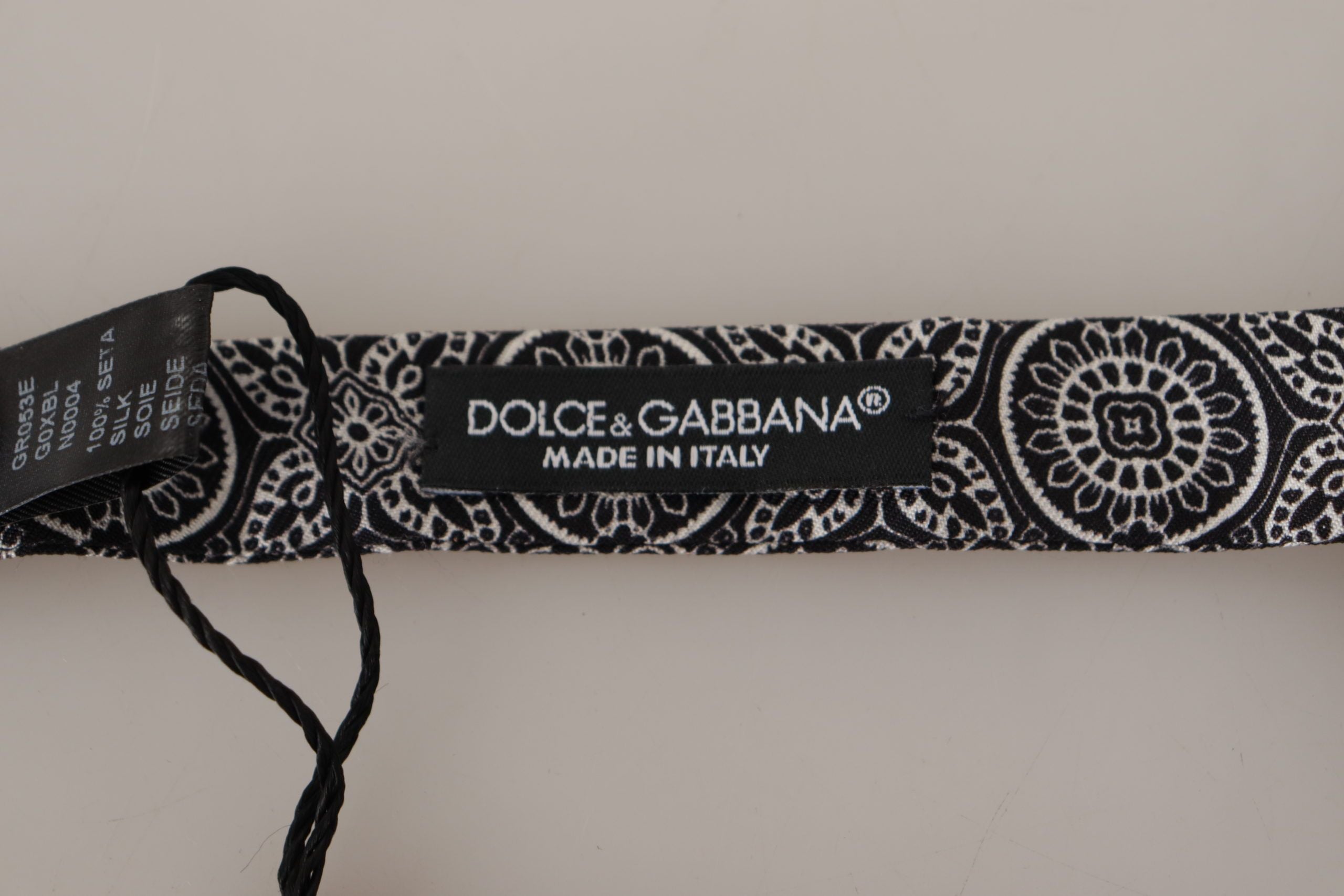 Κομψό μαύρο μεταξωτό παπιγιόν Dolce &amp; Gabbana