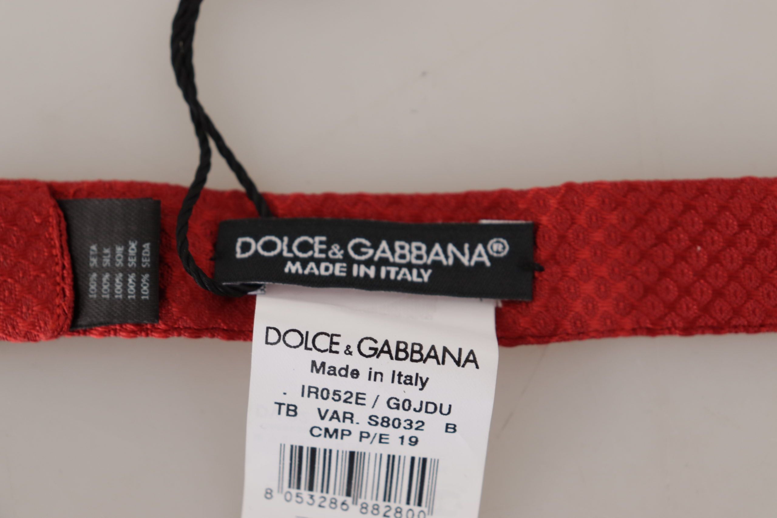 Κομψό κόκκινο μεταξωτό παπιγιόν Dolce &amp; Gabbana