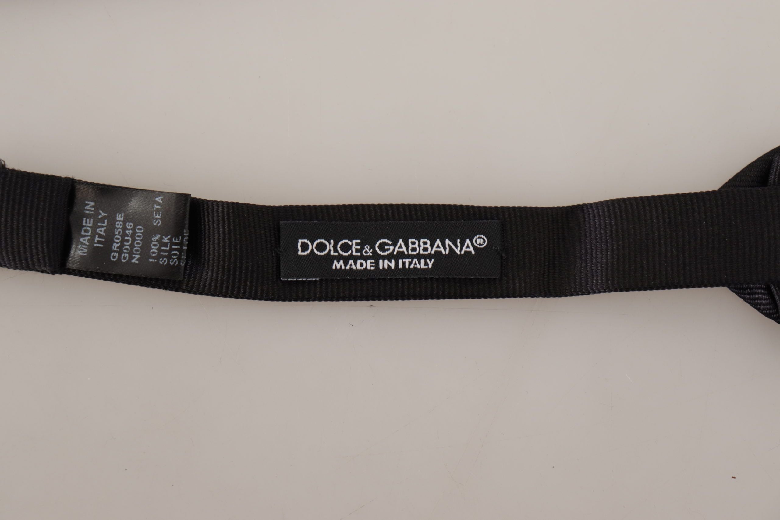 Κομψό μαύρο μεταξωτό παπιγιόν Dolce &amp; Gabbana