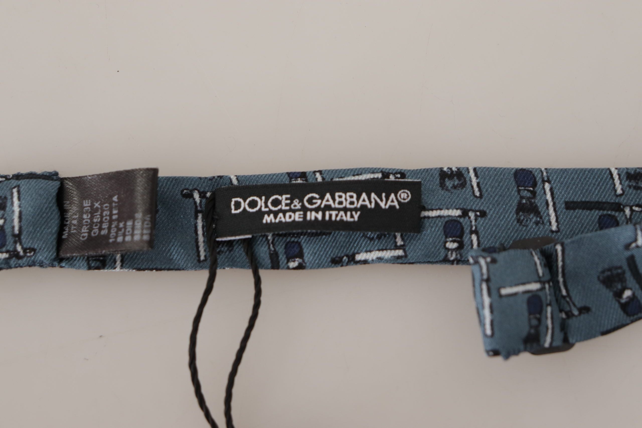 Κομψό μεταξωτό μπλε παπιγιόν Dolce &amp; Gabbana