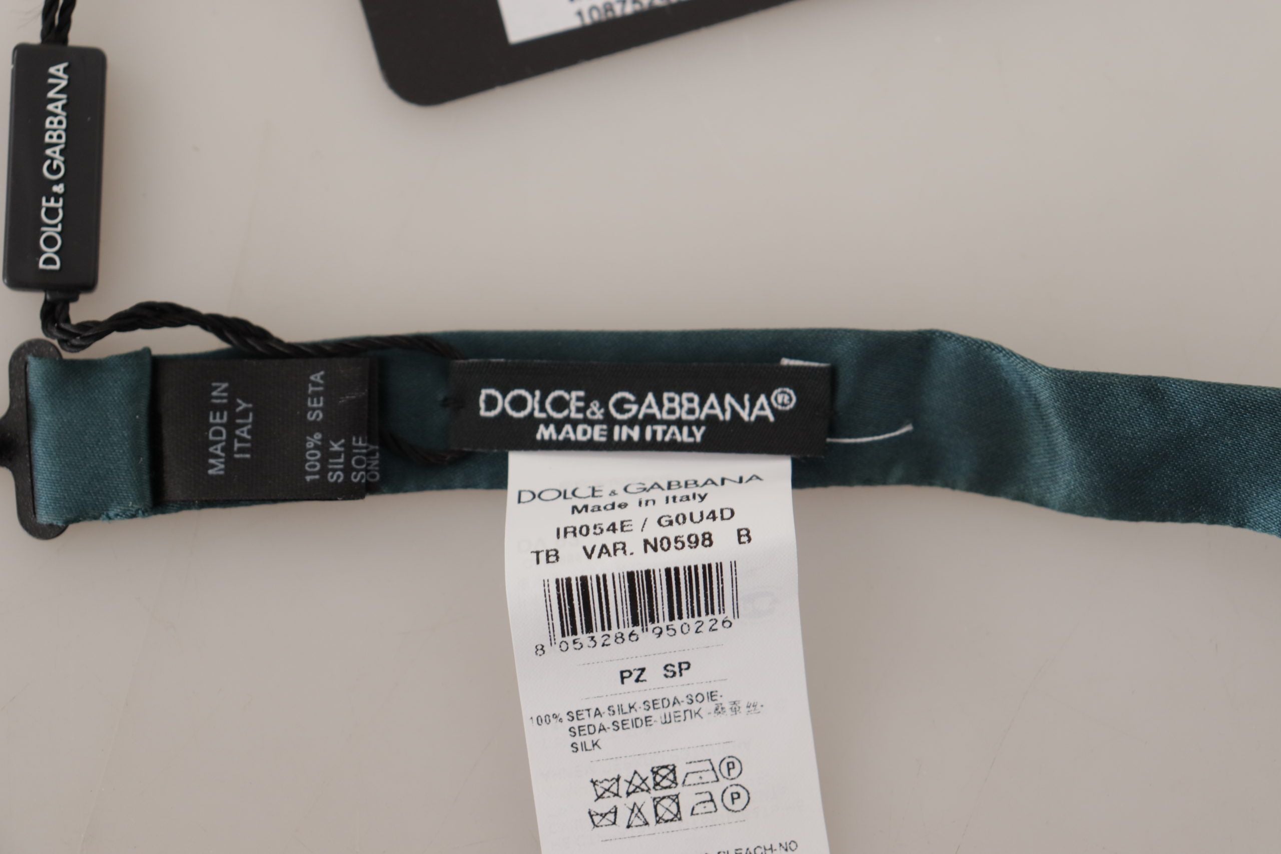 Κομψό πράσινο μεταξωτό παπιγιόν Dolce &amp; Gabbana