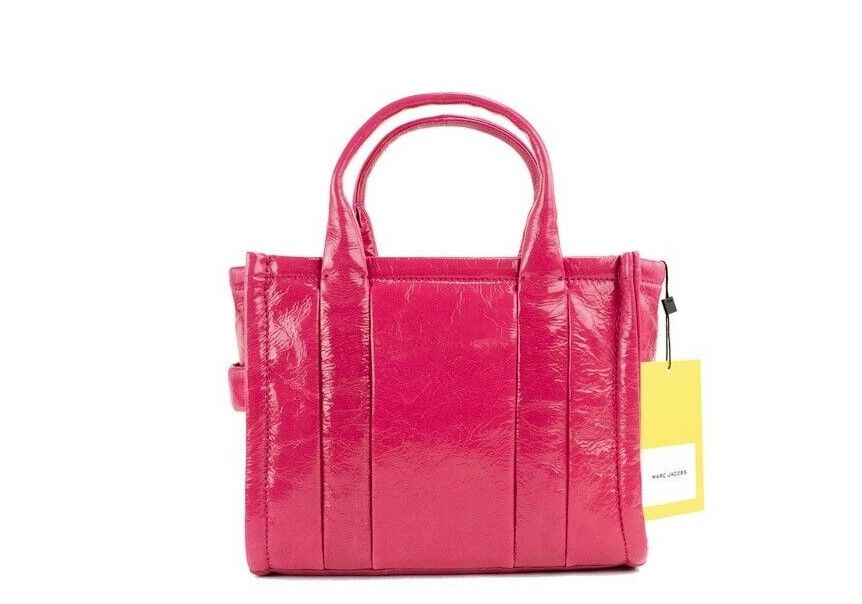 Marc Jacobs The Shiny Crinkle Mini Tote Magenta Δερμάτινο χιαστί τσαντάκι