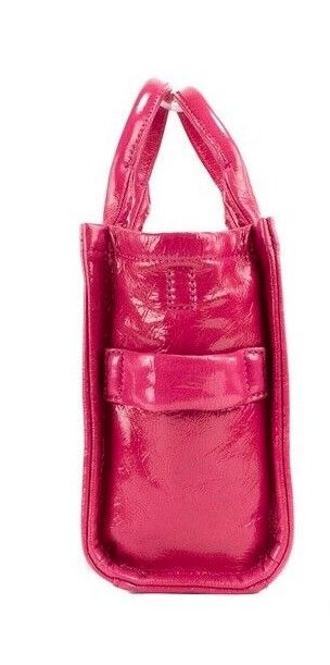 Marc Jacobs The Shiny Crinkle Mini Tote Magenta Δερμάτινο χιαστί τσαντάκι